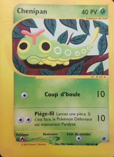 Carte Pokémon Chenipan 096/165, extension Expedition