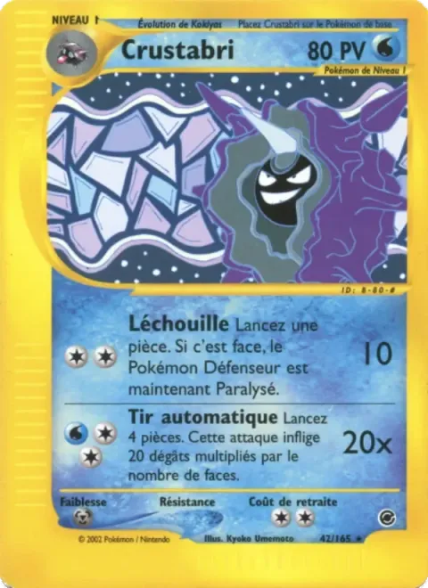 Carte Pokémon Crustabri 042/165, extension Expedition