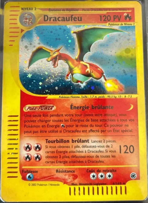 Carte Pokémon Dracaufeu 006/165, extension Expedition