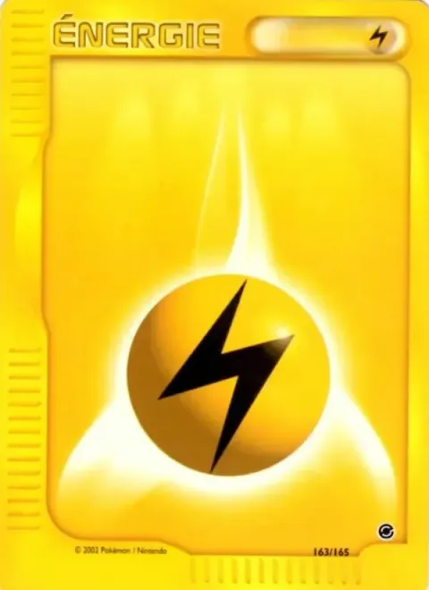Carte Pokémon Énergie Électrique 163/165, extension Expedition