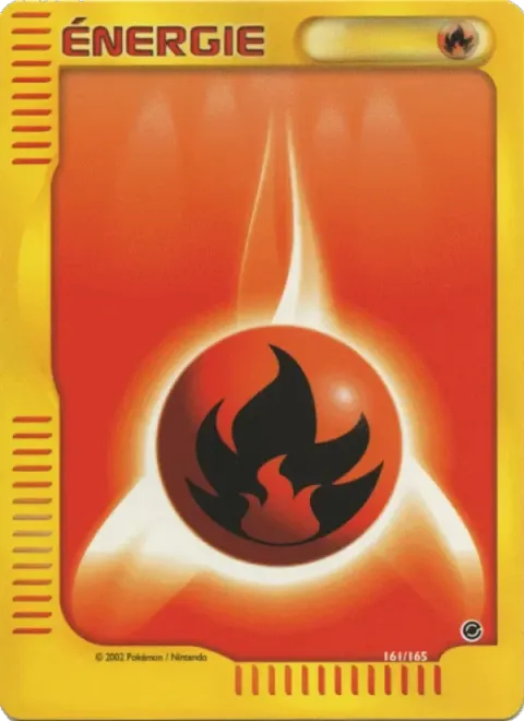 Carte Pokémon Énergie Feu 161/165, extension Expedition