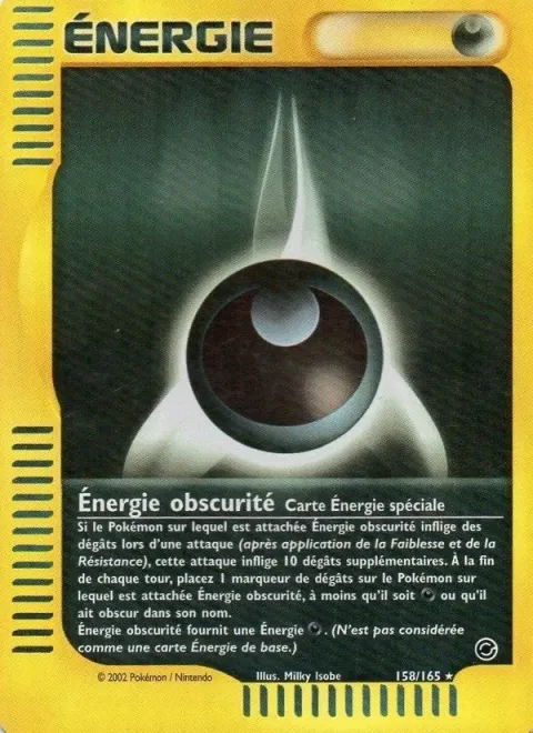 Carte Pokémon Énergie obscurité 158/165, extension Expedition