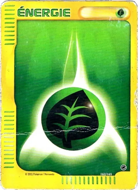 Carte Pokémon Énergie Plante 162/165, extension Expedition