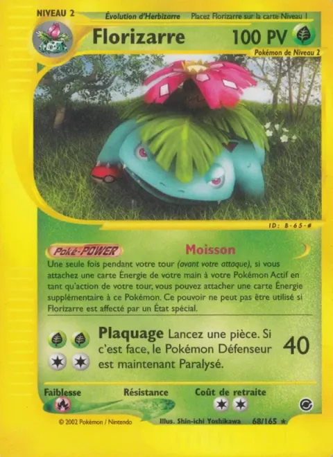 Carte Pokémon Florizarre 068/165, extension Expedition