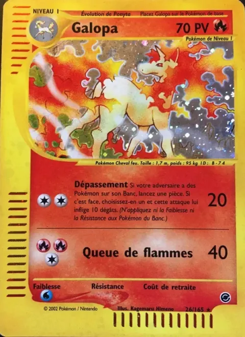 Carte Pokémon Galopa 026/165, extension Expedition