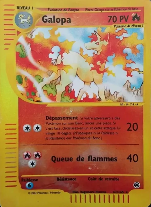 Carte Pokémon Galopa 062/165, extension Expedition