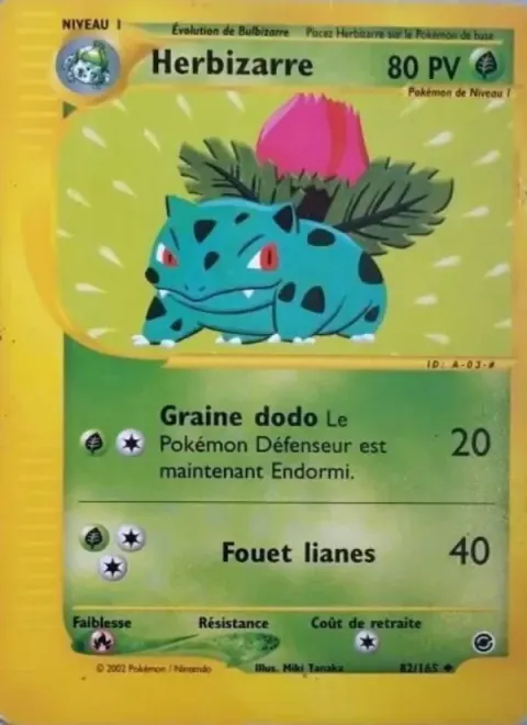 Carte Pokémon Herbizarre 082/165, extension Expedition