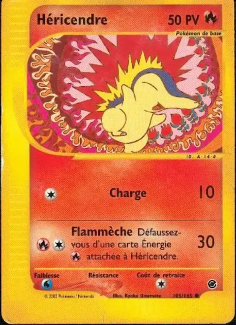 Carte Pokémon Héricendre 105/165, extension Expedition