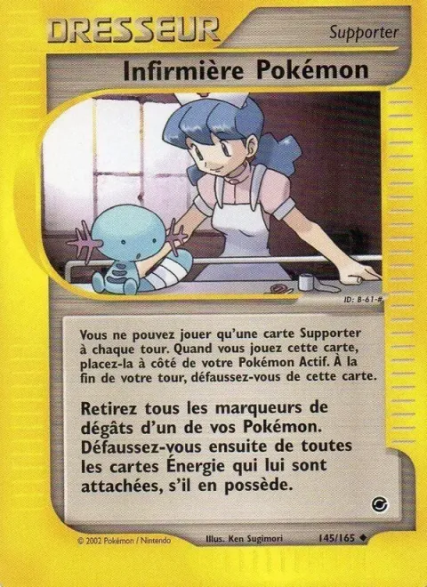 Carte Pokémon Infirmière Pokémon 145/165, extension Expedition