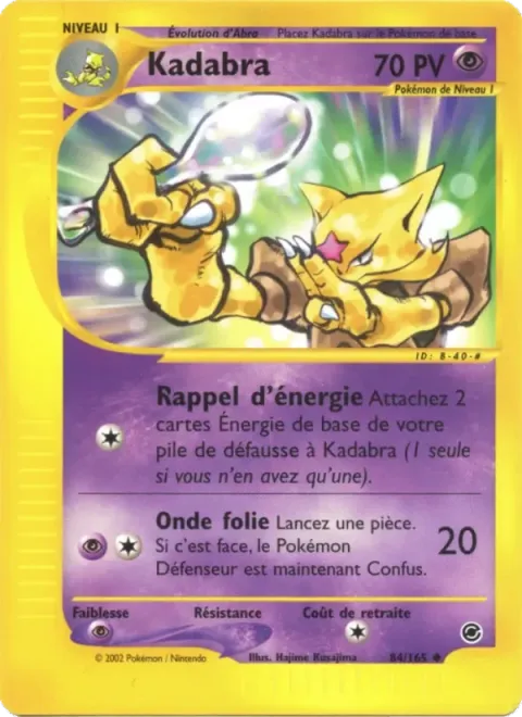 Carte Pokémon Kadabra 084/165, extension Expedition