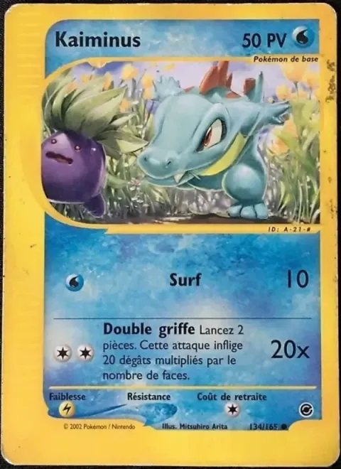 Carte Pokémon Kaiminus 134/165, extension Expedition