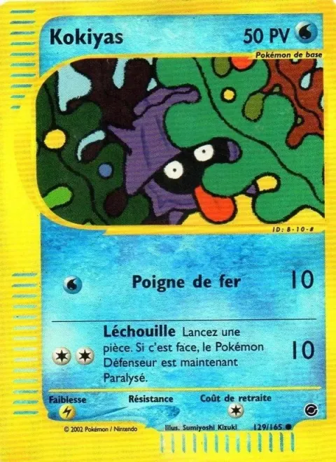 Carte Pokémon Kokiyas 129/165, extension Expedition