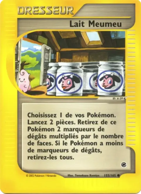 Carte Pokémon Lait Meumeu 155/165, extension Expedition