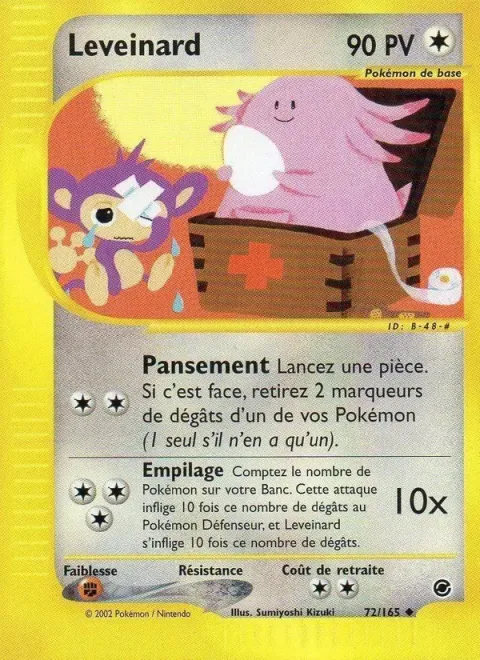 Carte Pokémon Leveinard 072/165, extension Expedition