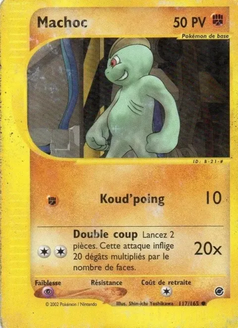 Carte Pokémon Machoc 117/165, extension Expedition