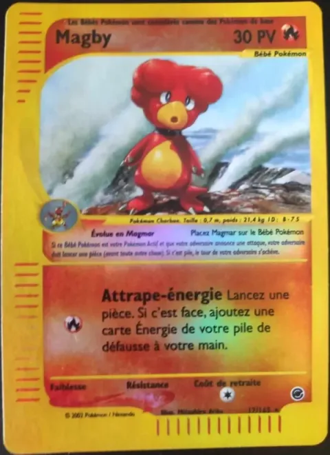 Carte Pokémon Magby 017/165, extension Expedition