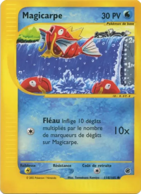 Carte Pokémon Magicarpe 118/165, extension Expedition