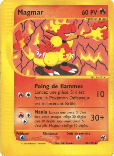 Carte Pokémon Magmar 086/165, extension Expedition