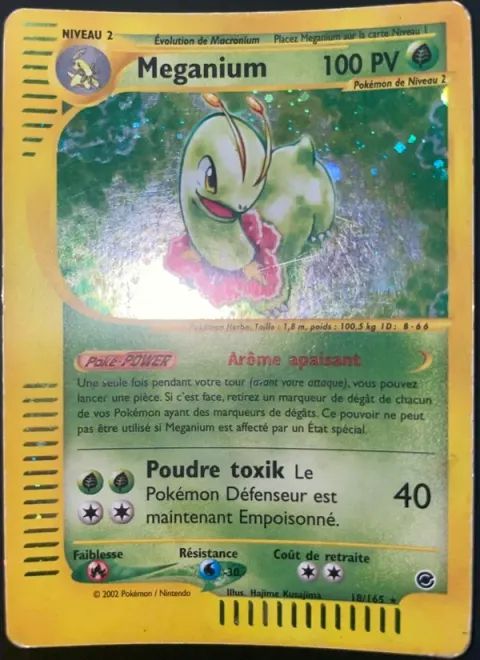 Carte Pokémon Méganium 018/165, extension Expedition