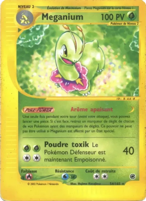 Carte Pokémon Méganium 054/165, extension Expedition