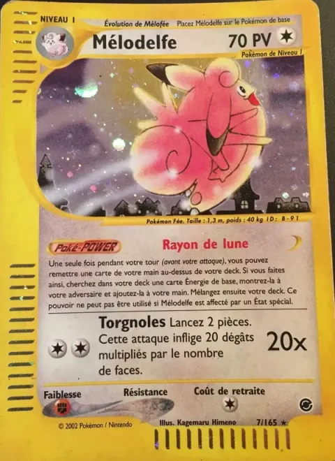 Carte Pokémon Mélodelfe 007/165, extension Expedition