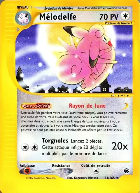Carte Pokémon Mélodelfe 041/165, extension Expedition