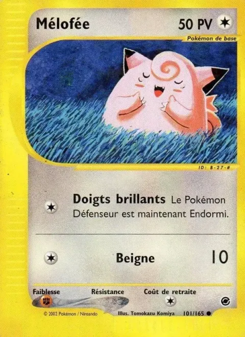 Carte Pokémon Mélofée 101/165, extension Expedition