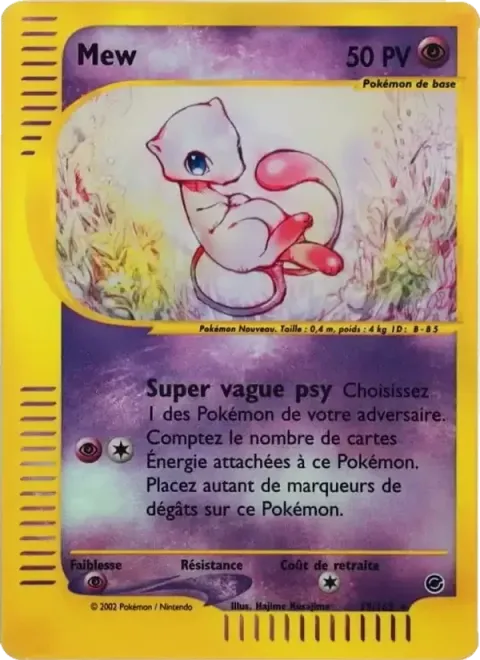 Carte Pokémon Mew 019/165, extension Expedition