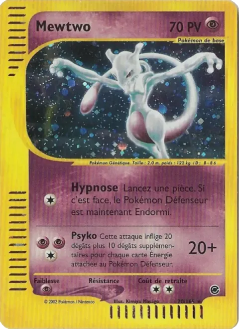 Carte Pokémon Mewtwo 020/165, extension Expedition