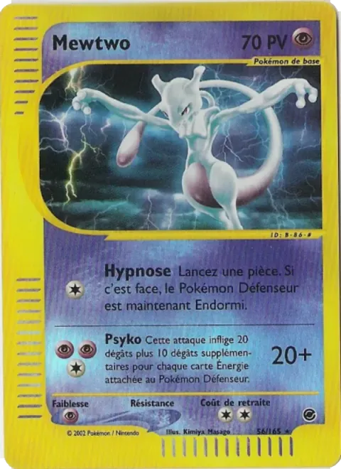 Carte Pokémon Mewtwo 056/165, extension Expedition
