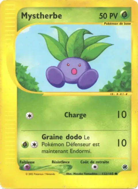Carte Pokémon Mystherbe 122/165, extension Expedition