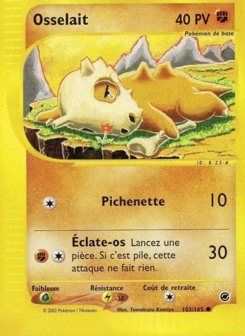 Carte Pokémon Osselait 103/165, extension Expedition