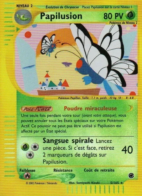 Carte Pokémon Papilusion 005/165, extension Expedition