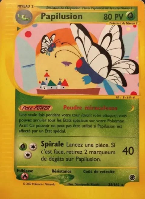 Carte Pokémon Papilusion 038/165, extension Expedition