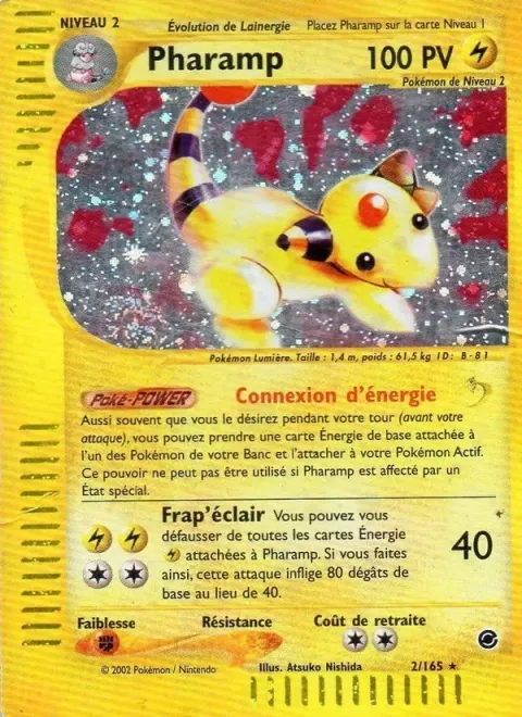Carte Pokémon Pharamp 002/165, extension Expedition