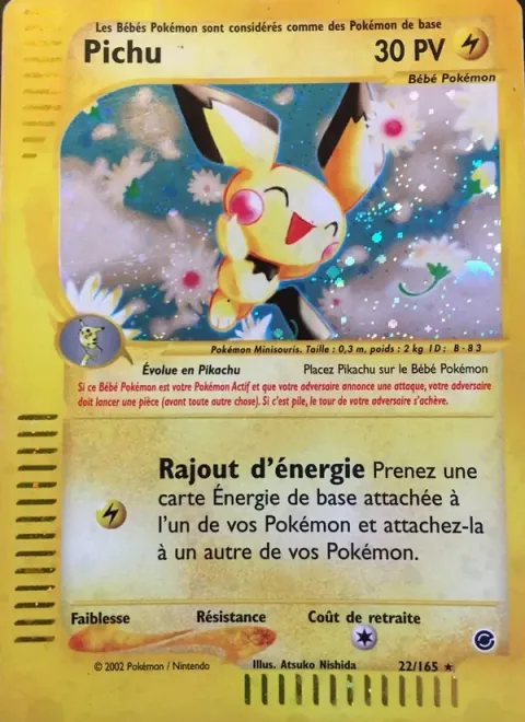 Carte Pokémon Pichu 022/165, extension Expedition