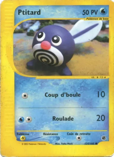 Carte Pokémon Ptitard 125/165, extension Expedition