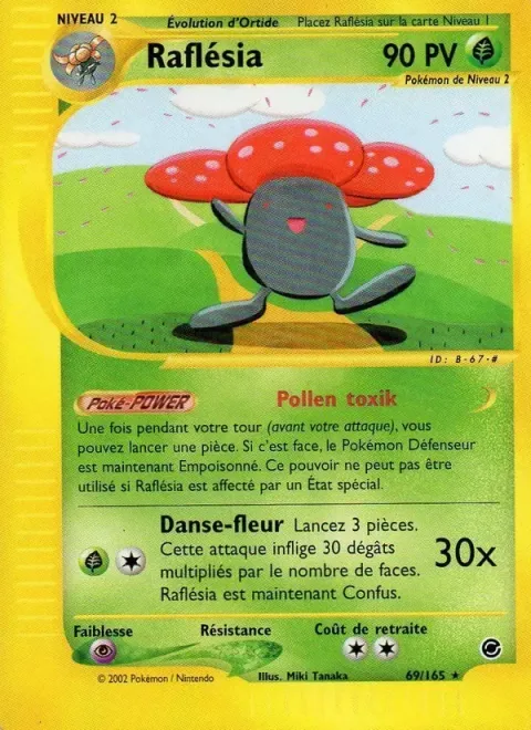Carte Pokémon Raflésia 069/165, extension Expedition