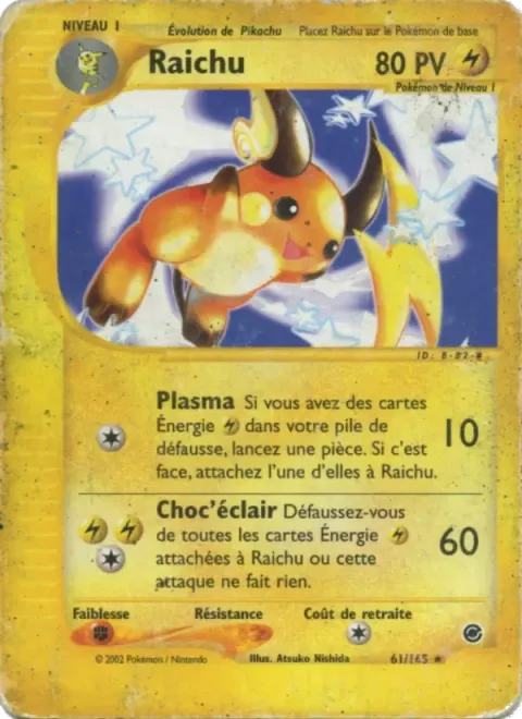Carte Pokémon Raichu 061/165, extension Expedition