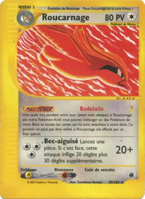 Carte Pokémon Roucarnage 059/165, extension Expedition