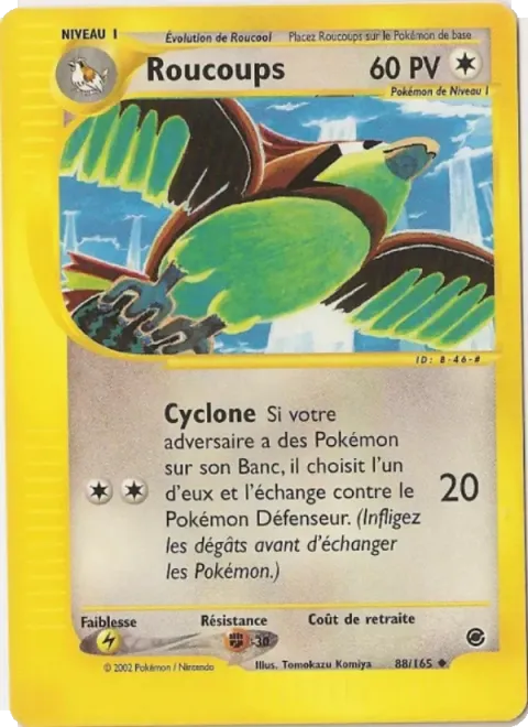 Carte Pokémon Roucoups 088/165, extension Expedition