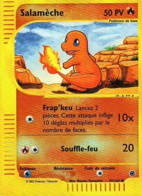 Carte Pokémon Salamèche 097/165, extension Expedition