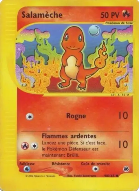 Carte Pokémon Salamèche 098/165, extension Expedition
