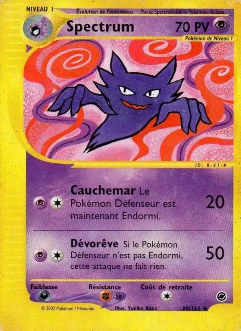 Carte Pokémon Spectrum 080/165, extension Expedition