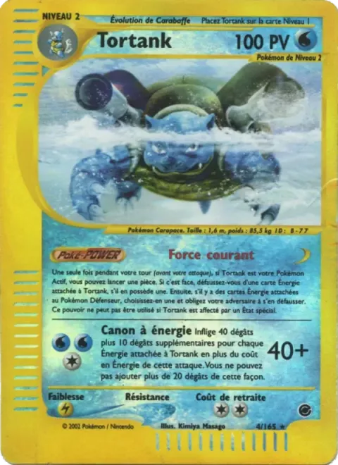 Carte Pokémon Tortank 004/165, extension Expedition
