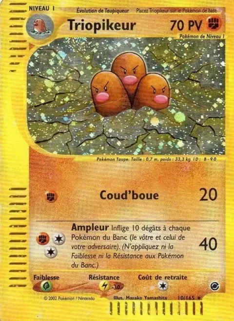 Carte Pokémon Triopikeur 010/165, extension Expedition