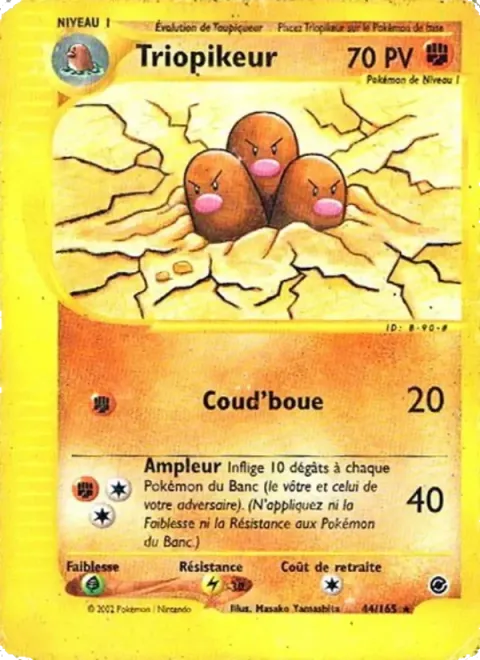 Carte Pokémon Triopikeur 044/165, extension Expedition