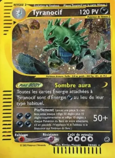 Carte Pokémon Tyranocif 029/165, extension Expedition