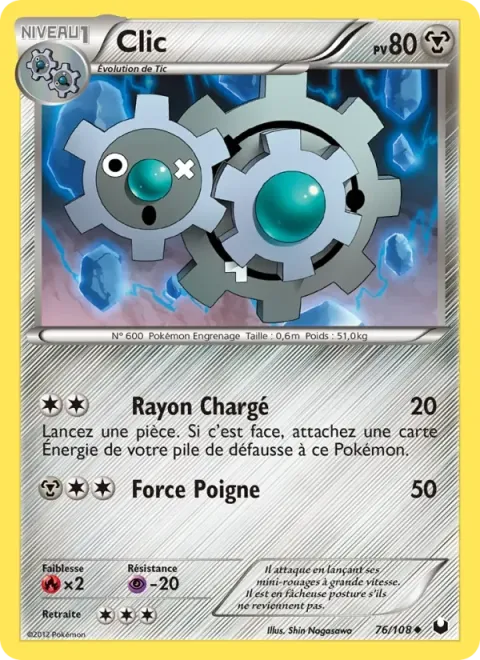 Carte Pokémon Clic 076/108, extension Explorateurs Obscurs