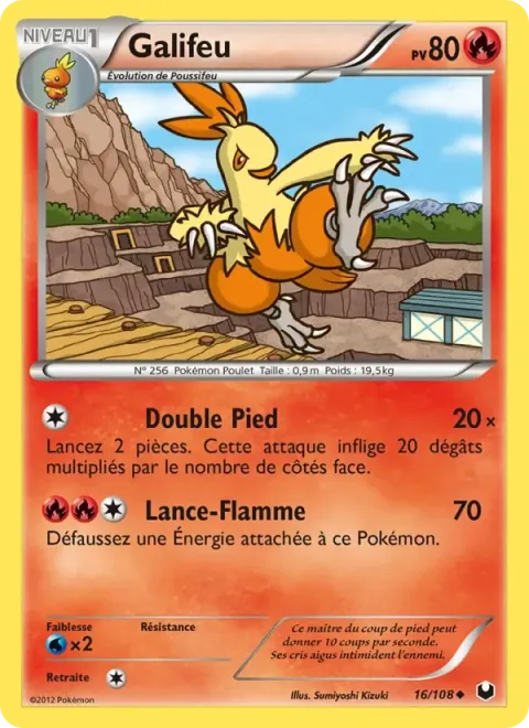 Carte Pokémon Galifeu 016/108, extension Explorateurs Obscurs
